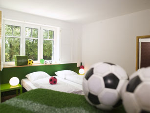 Fu&szlig;ballzimmer im Landhotel Beverland, Themenzimmer, Themenhotel, Soccer Room, Fu&szlig;ballzimmer